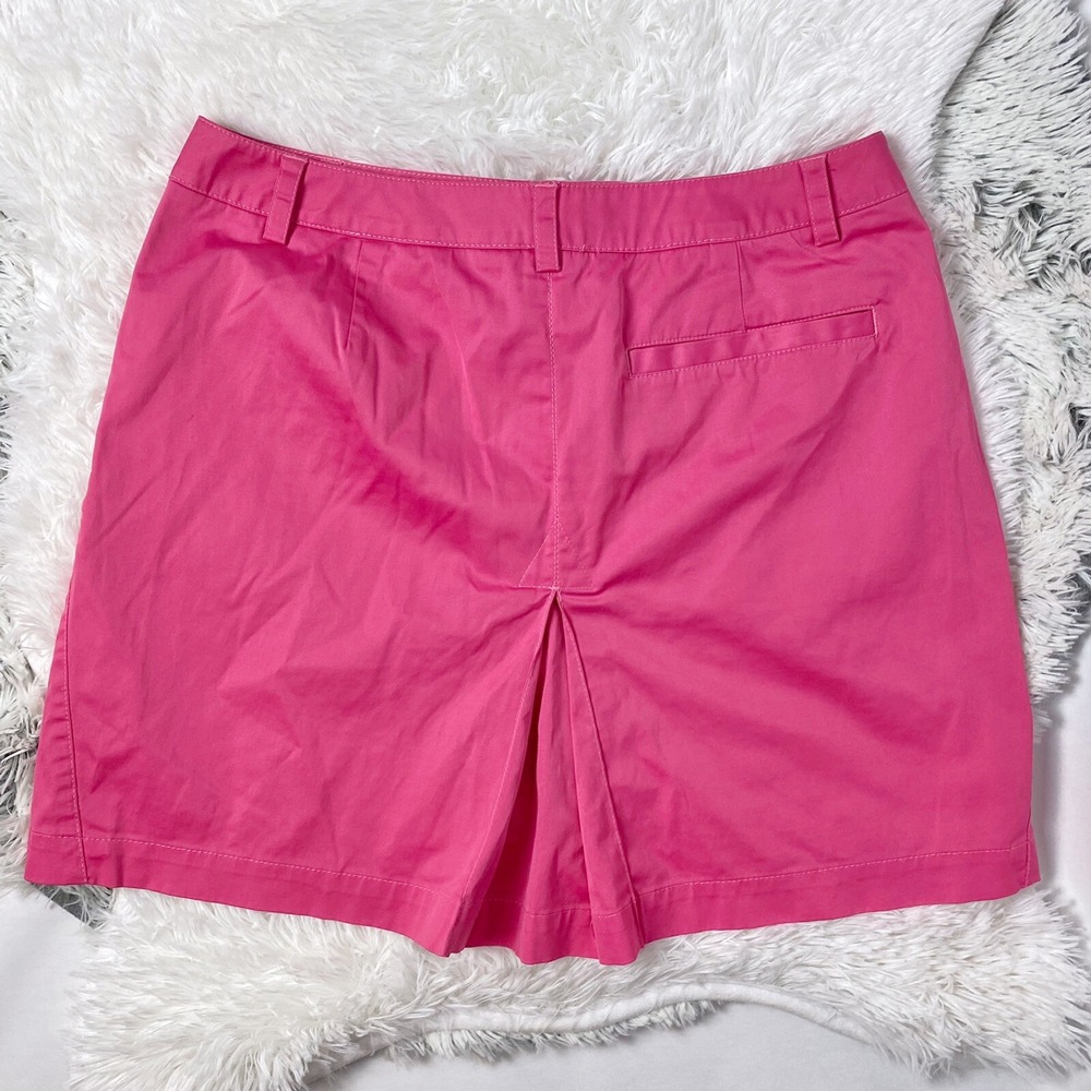 Liz Claiborne Golf Skirt Skort Women's 6 Pink Gold Zip Pockets